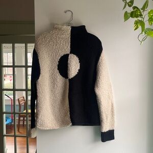 Rachel Antonoff black and white Cookie Sweater- Sz Medium